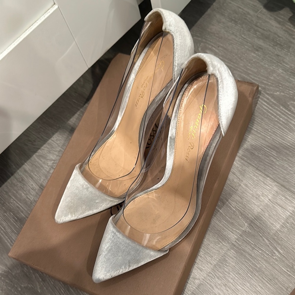 Gianvito Rossi Silver Heels